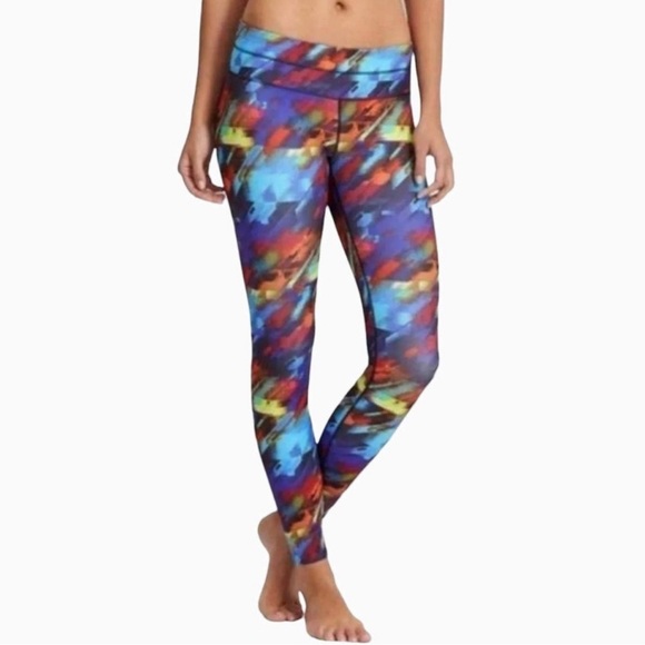 Athleta Pants - ATHLETA Size Small Compression Leggings Colorburst Sonar Leggings Multicolor